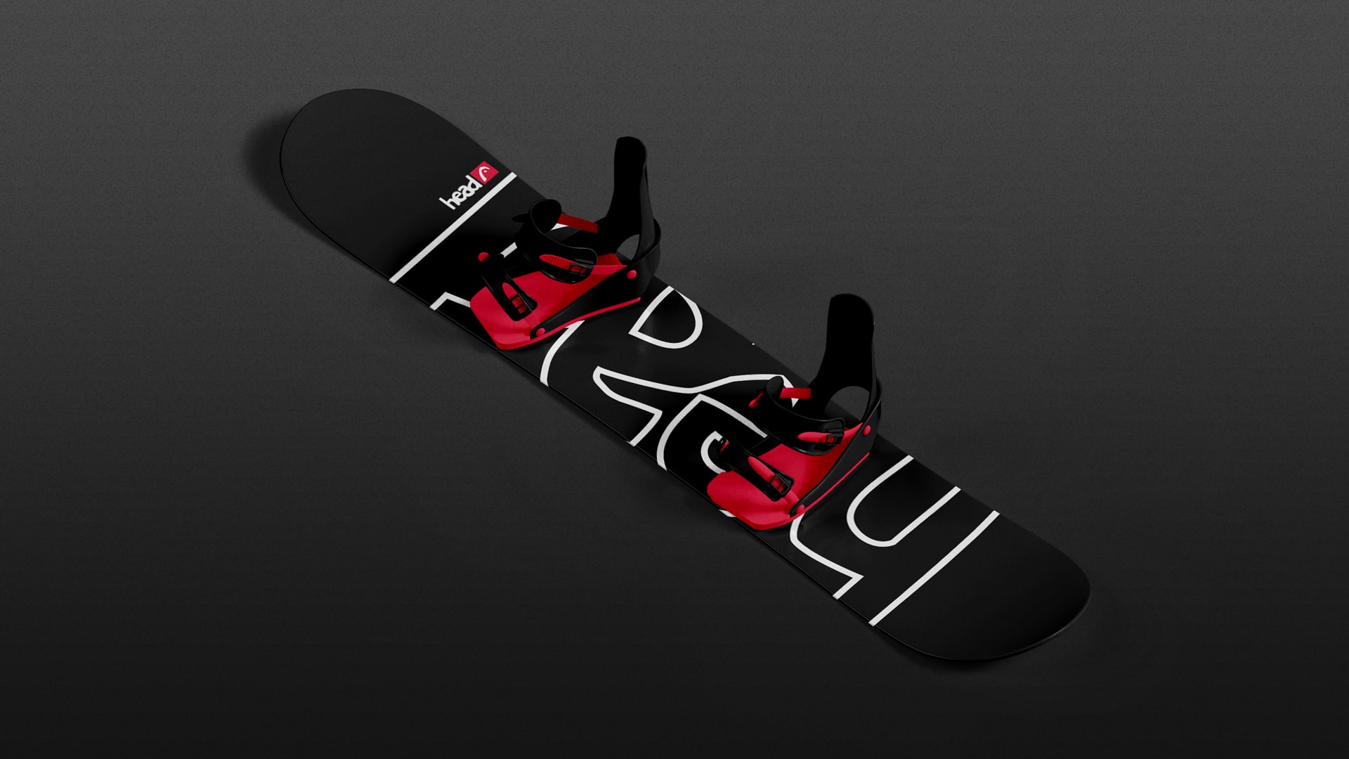 Head Snowboard Illustration