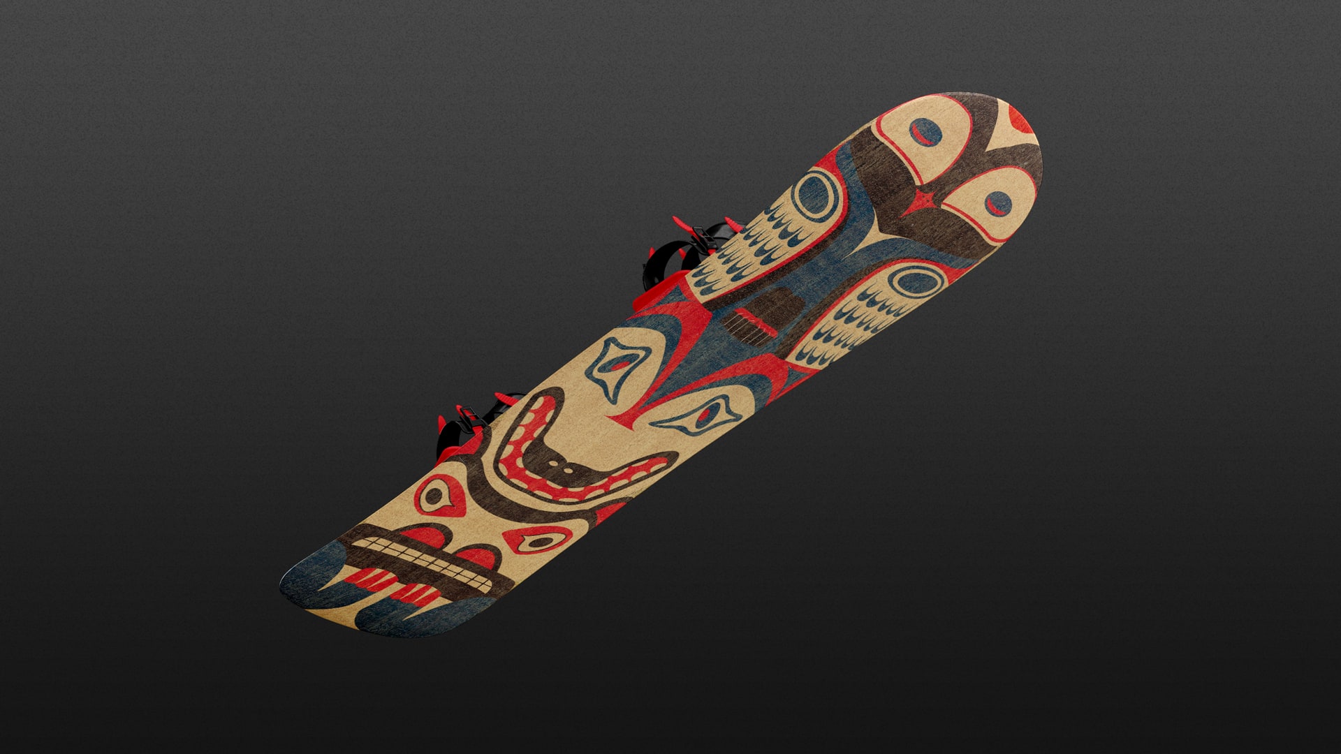 Head Snowboard Illustration